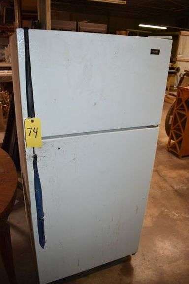 (1) ROPER REFRIGERATOR MDL RT16DKXDW00, (1) SAMSUNG MICROWAVE, (1) NON-WORKING ELECTRIC FIREPLACE AS SHOWN