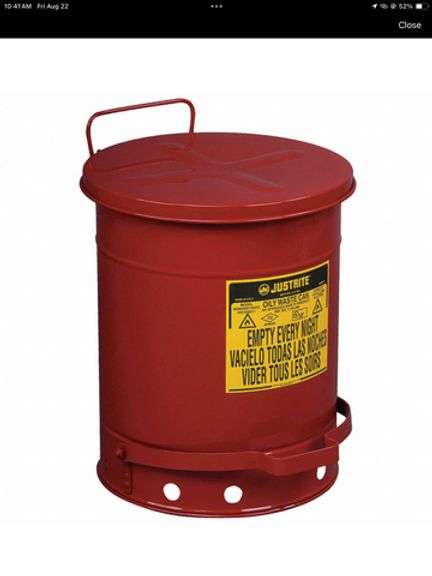 JUSTRITE OIL WASTE CAN * 10gal 9300