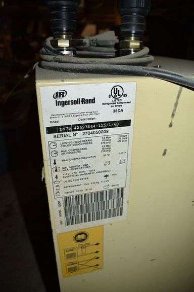 INGERSOLL RAND AIR DRYER MDL DS75, 110-V