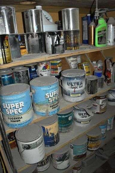METAL SHELF WITH CONTENTS, PORTABLE - APPROX. 46" X 17" X 100"
