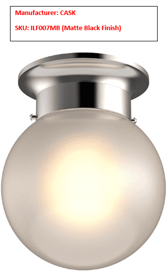 FLUSH MOUNT LIGHTING MATTE BLACK