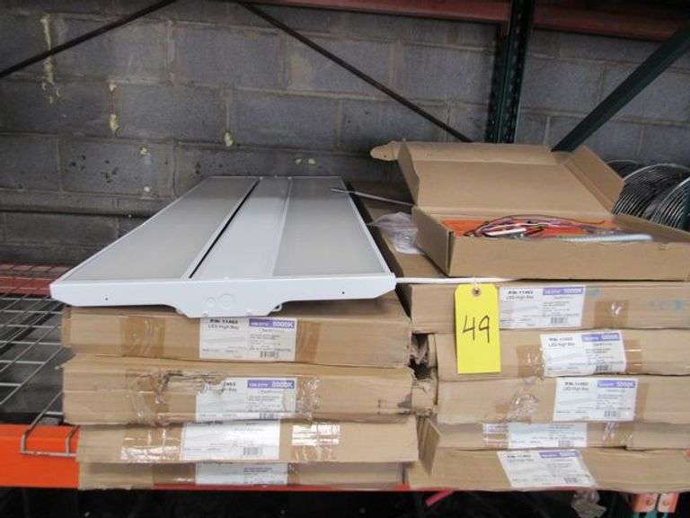 LOT, (10) NEW EARTH TRONICS #11463 LED HIGH BAY LIGHTS, 5000K, 120-277V ...