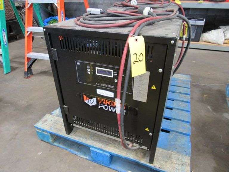 VIKING POWER ENERPOWER BATTERY CHARGER 24V, #E240676, S/N TC0944, 208/240/480V, 60 HZ, 3-PHASE