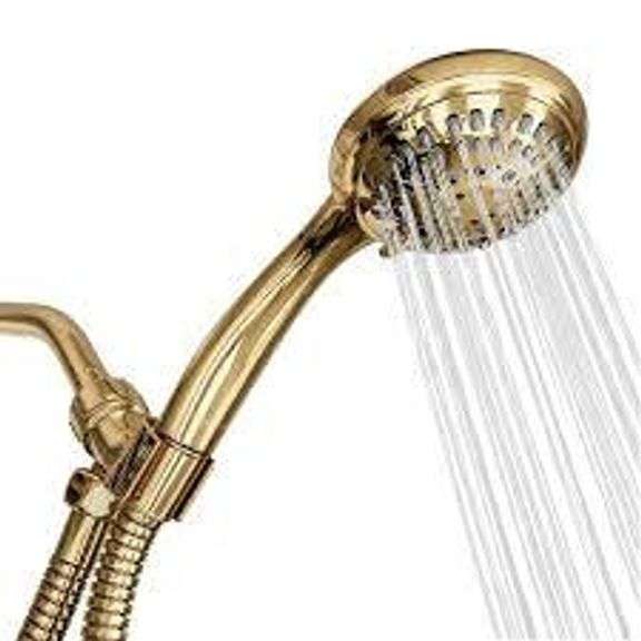 (NEW) CASE, SHOWER MAXX SHOWER HEAD SETS MODEL B34125-PB IN POLISHED BRASS  - (20) PER CASE **sold 7X the money**