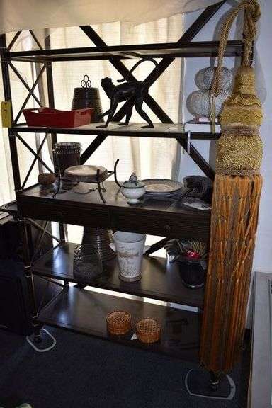ASSORTED DÉCOR ON SHELF AS SHOWN