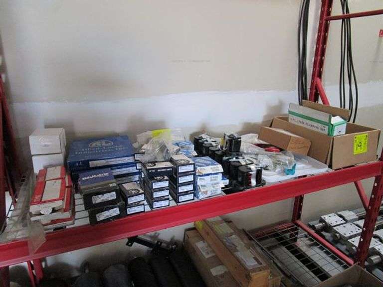 LOT, ASSORTED BEARINGS, PRECISION ROLLER CHAINS, LINEAR MOTION SYSTEM, TENSIONERS, TIMING PULLIES AND HARDWARE