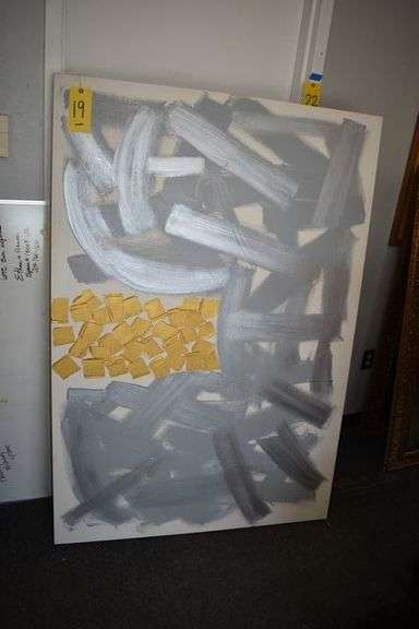 ABSTRACT ART ON CANVAS - APPROX. 44" X 64"
