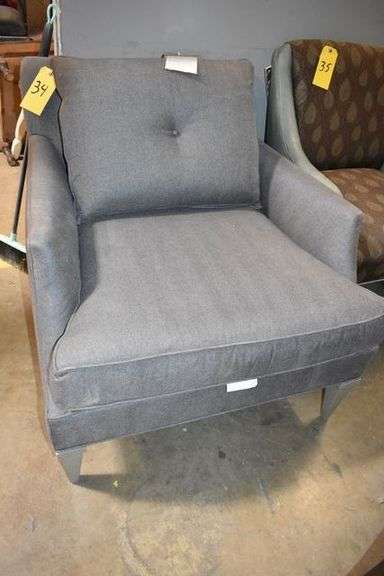 UPHOLSTERED ARMCHAIR WITH WOOD LEGS