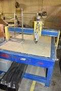 EZ CNC SHOP MASTER ROUTER TABLE WITH EZ CNC ROUTER AND COMPUTER, MONITOR AND KEYBOARD AS SHOWN - TABLE APPROX.. 120" X 60"