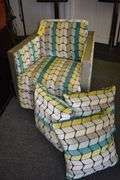 SWIVELING GUEST CHAIR WITH (3) THROW PILLOWS