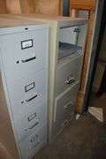 LOT, (1) HON 2-DRAWER LATERAL FILE, (1) HON 4-DRAWER LATERAL FILE, (1) HON 4- DRAWER LETTER FILE AND (1) FIREPROOF FILE CABINET *MISSING TOP DRAWER*