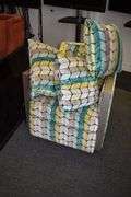 SWIVELING GUEST CHAIR WITH (3) THROW PILLOWS