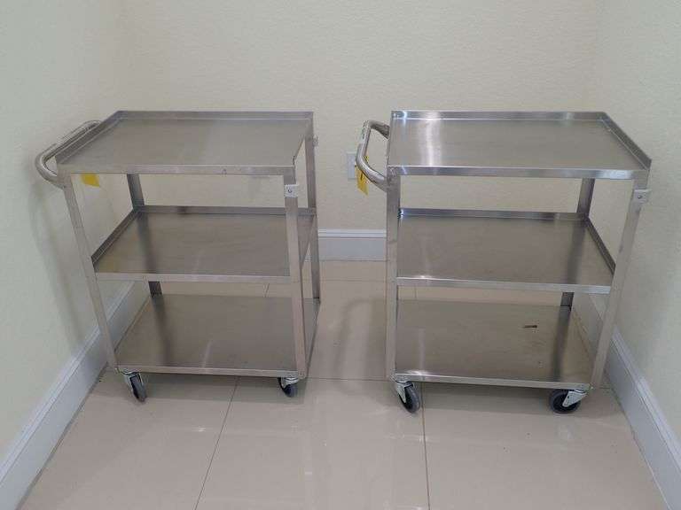 MCKESSON STAINLESS STEEL ROLLING CART **sold 2X the money**