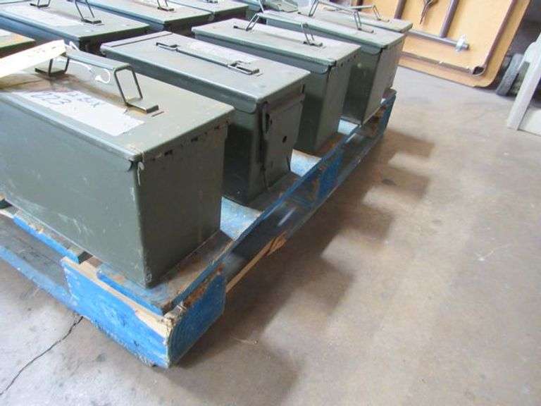 MILITARY STYLE AMMUNITION BOX - APPROX. 7.5" X 12" X 6" (SOLD 5X THE MONEY)