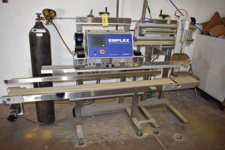 EMPLEX BAG AND POUCH SEALING SYSTEM BY PLEXPACK MDL MPS-7503 S/N I1M8E-A 115-V *NITROGEN TANK NOT INCLUDED*