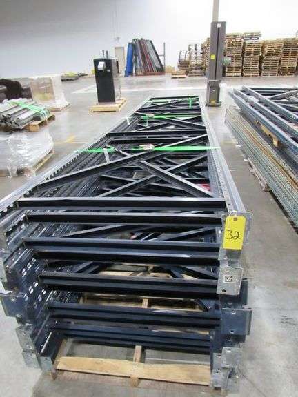 (10) PALLET RACK UPRIGHTS - APPROX. 18' X 42