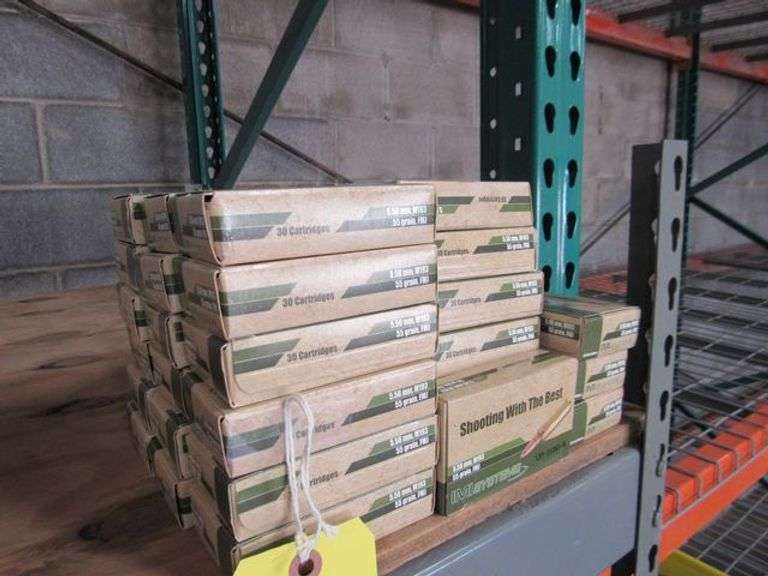 LOT, (40) BOXES IMI AMMO 5.56MM, M193 55GR FMJ 30 PER BOX