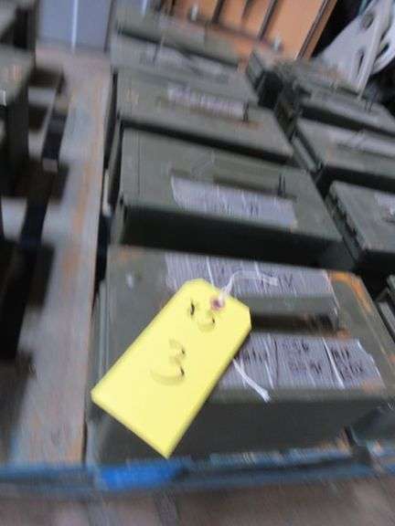 MILITARY STYLE AMMUNITION BOX - APPROX. 7.5" X 12" X 6" (SOLD 5X THE MONEY)