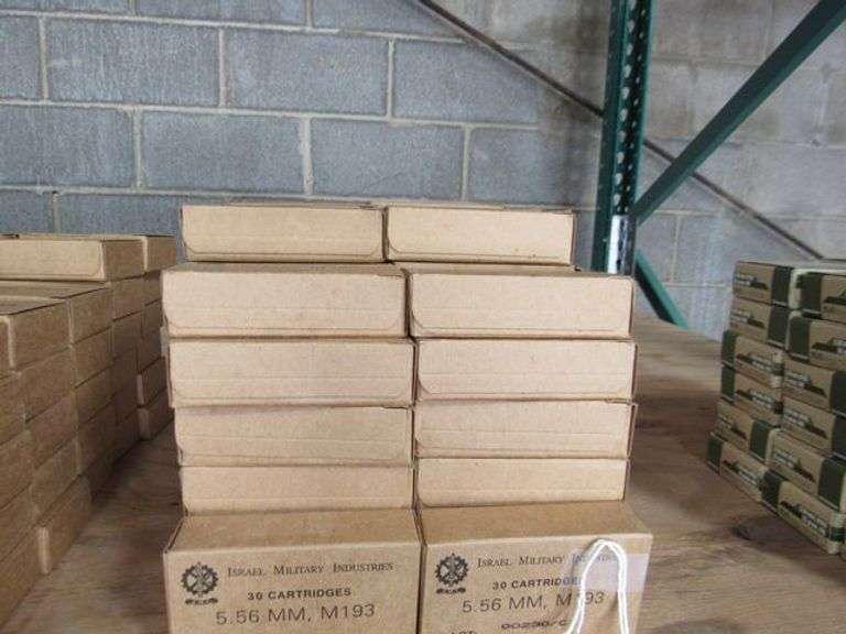LOT, (28) BOXES IMI AMMO 5.56MM, M193 30 PER BOX