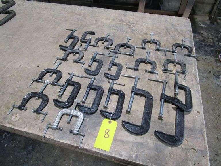 LOT OF APPROX. (20) ASSORTED C-CLAMPS