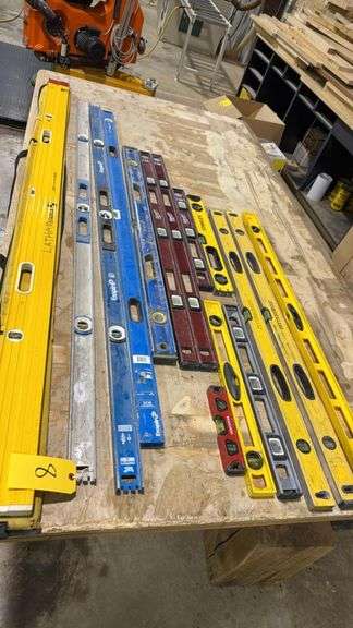 Mixed Set of Spirit Levels, Stanley & Pittsburgh, Various Lengths