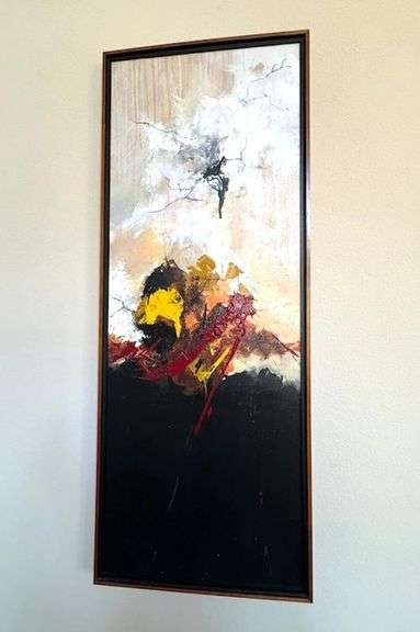 Abstract Painting by J. Romano, Serie Paisajes Andes, 53.15x19.69 inches 53.15x19.69