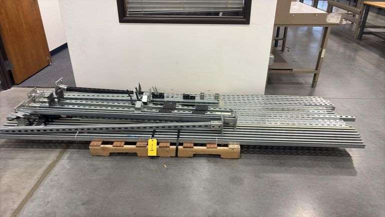 Shelving System, Metal, Silver, Slotted Beam