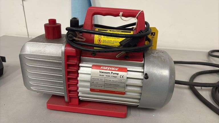 Kozyvacu TA500 Vacuum Pump, 2 Stages, 5.0 CFM, 1/2 HP, 120AC