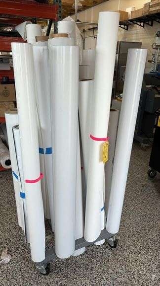 Roll Storage Cart with Swivel Casters, Holds Approx. 12 Rolls