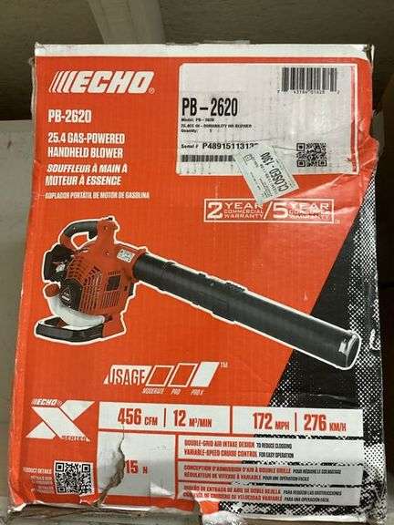 Echo gas powered handheld blower 25.4cc PB-2620
