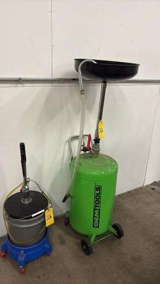OEM Tools 87042 18 Gallon Metal Oil Drain - Green