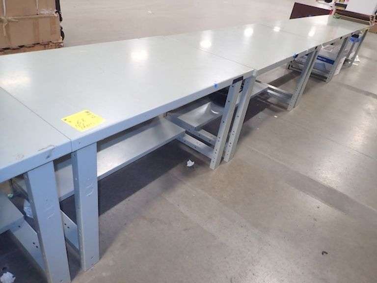 (5) Assorted Metal Work Tables - Rosen Systems