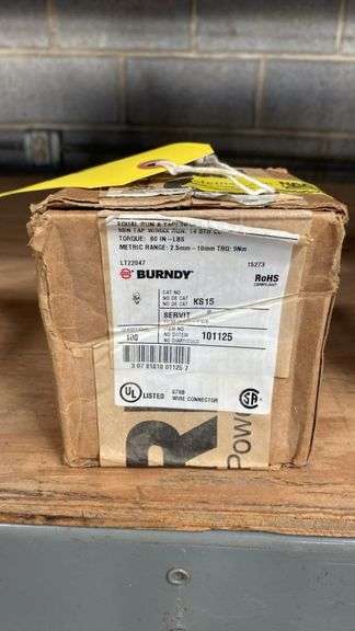 Burndy KS15 SERVIT Wire Connector, Torque 80 in-lbs, 100 Pack, UL & CSA Certified, new 100ct box