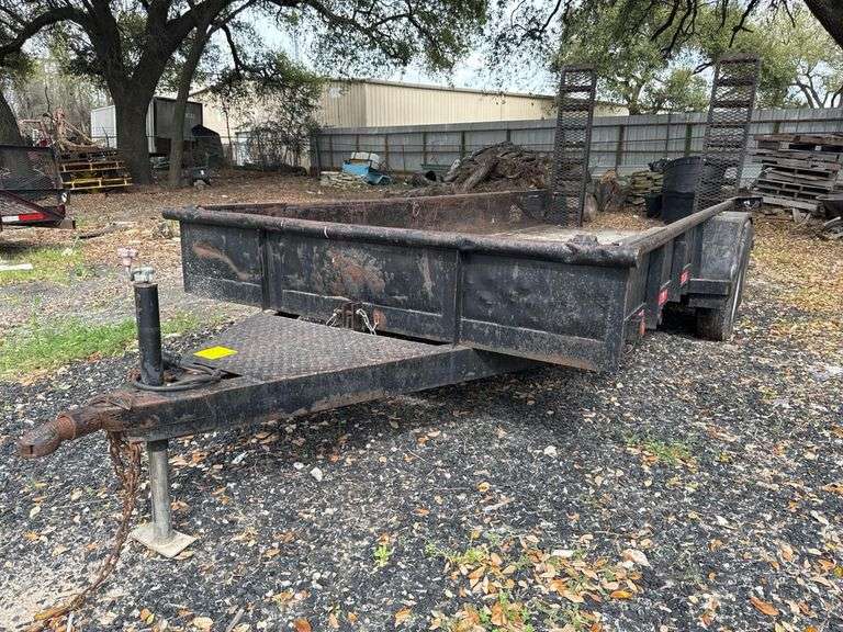 Tandem Axle Utility Equipment Trailer, Steel Deck, Loading Ramps, 16'6" ft Deck, 3,000 lb GVWR