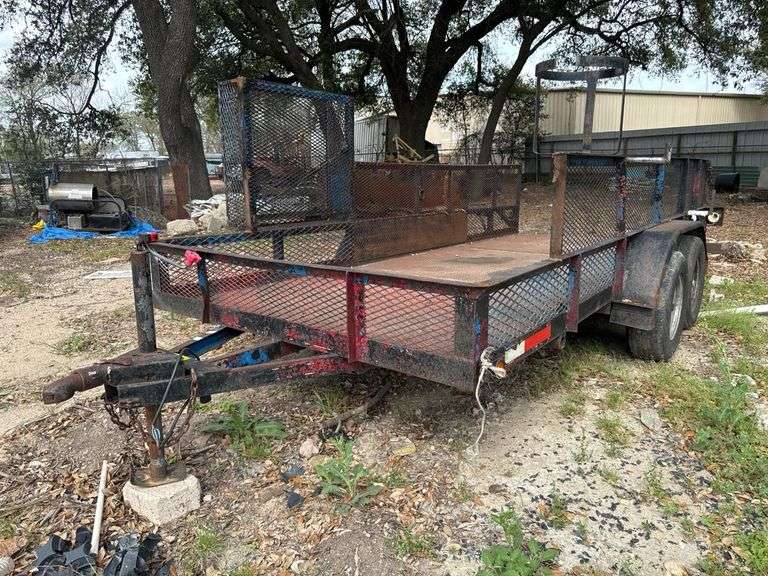 2013 Tandem Axle Open Utility Trailer, 16'x7', Steel Deck