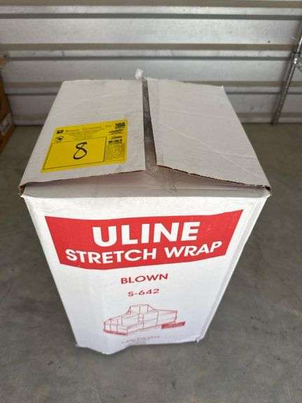 Uline S-642 Blown Stretch Wrap, 18" x 1500', 80 Gauge, Clear, 4 Rolls
