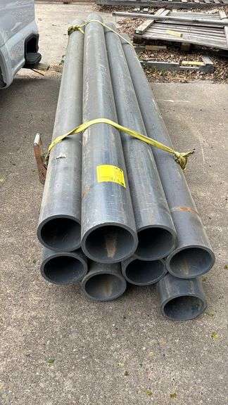 Charlotte Pipe 6" x 10' Schedule 40 Gray PVC Pipes, ASTM D1785, USA Made