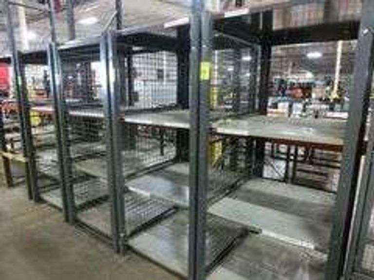 WAREHOUSE STORAGE LOCKERS - 3-BAYS WITH OPEN BACKS AS SHOWN - APPROX. 33" X 40" X 80" *sold 6x the money*