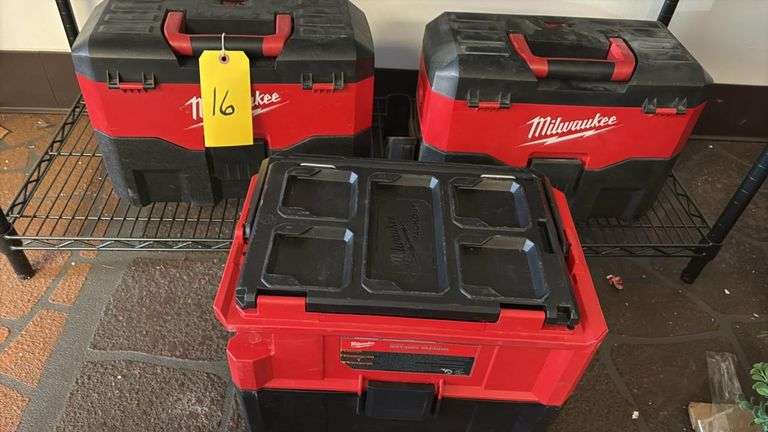 (3) Assorted Milwaukee Tool Boxes