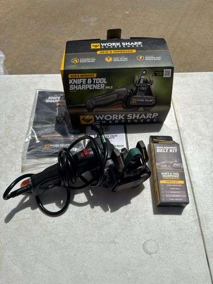 Work Sharp MK.2 Electric Knife & Tool Sharpener, 2 Replacement Belt Kits, Ken Onion Compatible