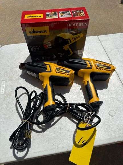 Lot (3) Wagner Furno 500 1500W Variable Temp Heat Gun, LED Display, 120V, Corded