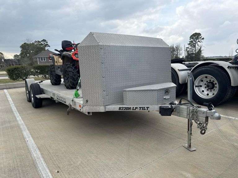 2023 Aluma 8220H-LP-TILT 22' X 83" Aluminum Tilt Trailer, Dual Axle Car Hauler. VIN 1YGHD2020PB266901