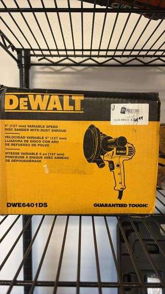 DEWALT DWE6401DS 5" Variable Speed Disc Sander with Dust Shroud, 6.0 Amp, Corded