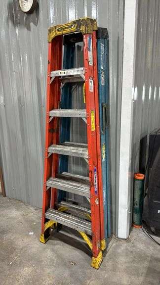 Werner 6 ft Fiberglass Step Ladder, 250/300 lb Capacity, Type I/IA, Models FS106 & 6206