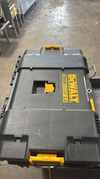 DeWalt ToughSystem 2.0 Large Modular Tool Box, 21.6", IP65, Trays, Black/Yellow