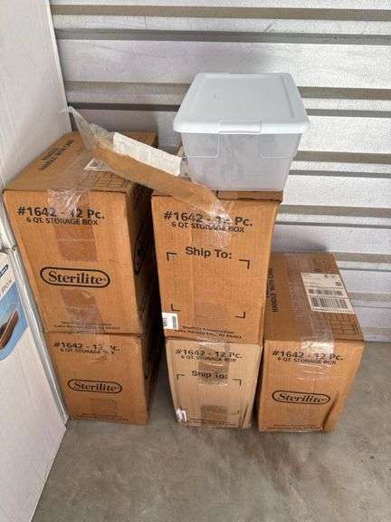 Sterilite 6 Quart Storage Box 1642, White Lid, Clear Base, 13-5/8"x8-1/4"x4-7/8", **sold 5X the money**