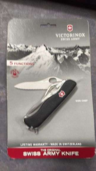 Victorinox Side Chef Swiss Army Knife, 5/9 Functions, Locking Serrated Blade, Swiss Made, NIB