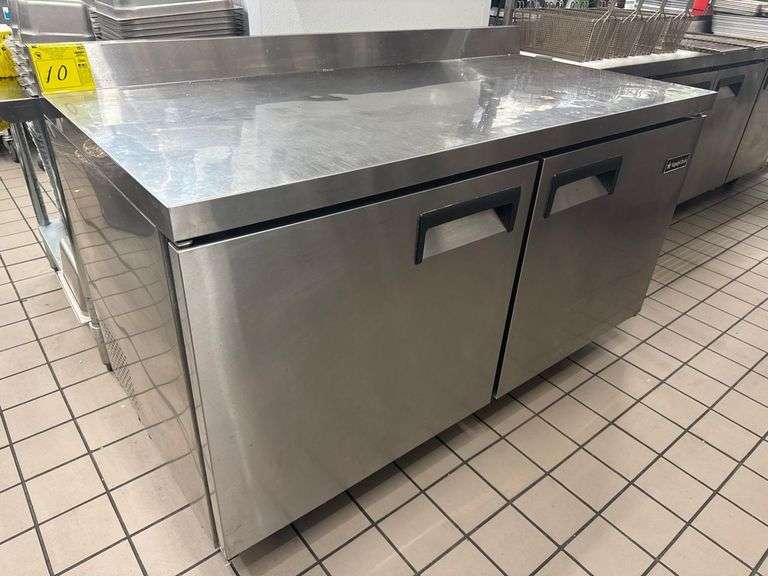 EquipChefs TWT-60R 60" Refrigerated Worktop Table, 2 Door, Stainless, Serial 6048251316031702