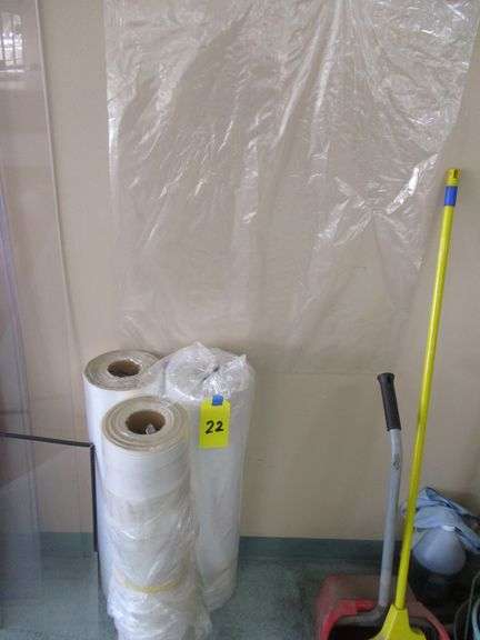 LOT (4) LARGE ROLLS OF CLEAR BAGS