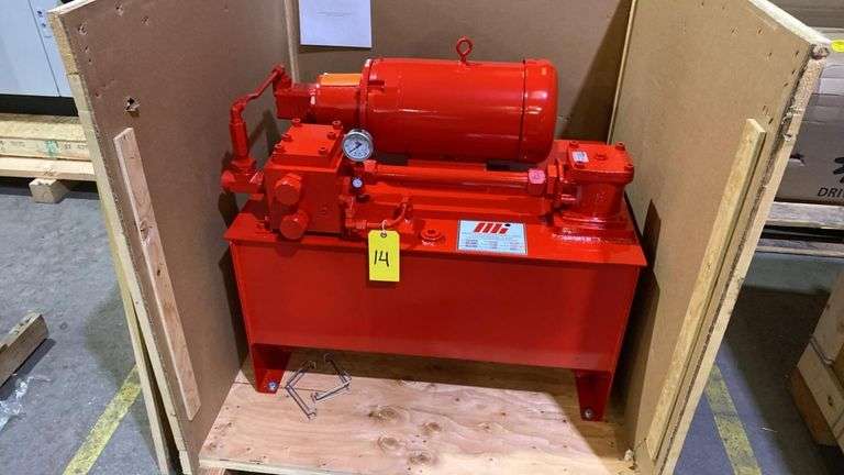 Motion Industries 10 HP Hydraulic Power Unit, 2000 PSI, 7.5 GPM, 30 Gal, 230/460V, S/N 45018-5